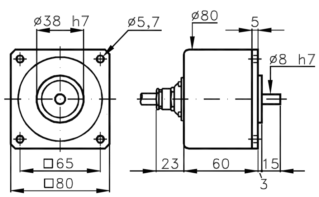 I/80 Encoder marca Elcis Incremental Robust