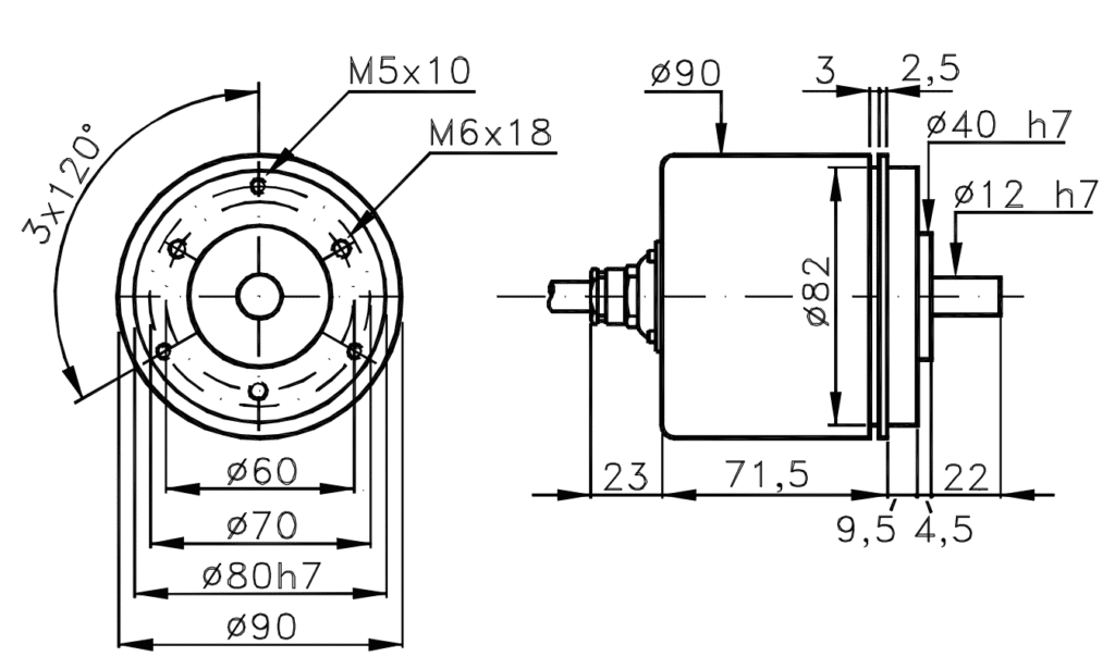 I-90A - Marrazketa teknikoa Elcis kodetzaile inkremental sendoa