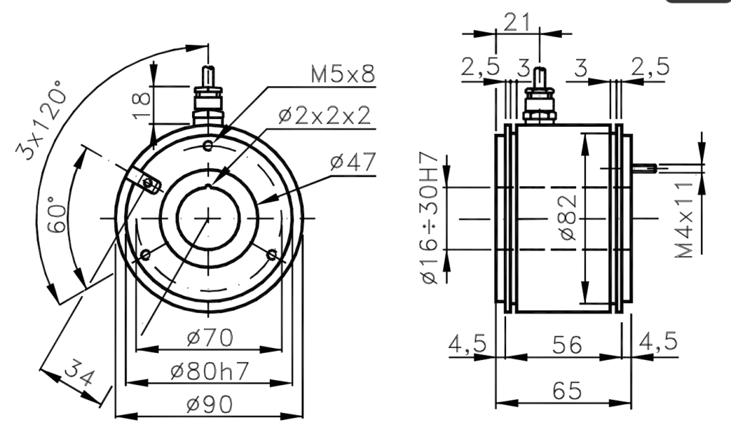 I 90CD Encoder Incremental Elcis resolució elevada