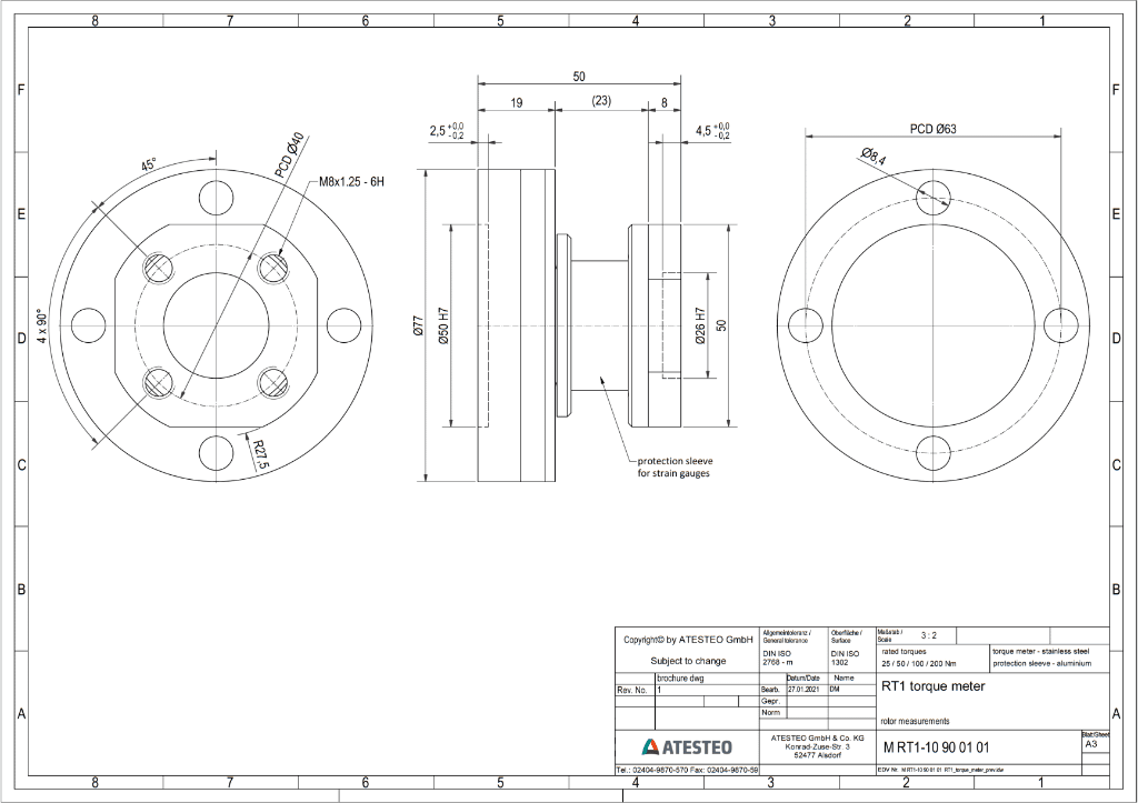 (RT1eS momentu-transduktorearen errotorea, erresistentzia handiko fabrikazioa)