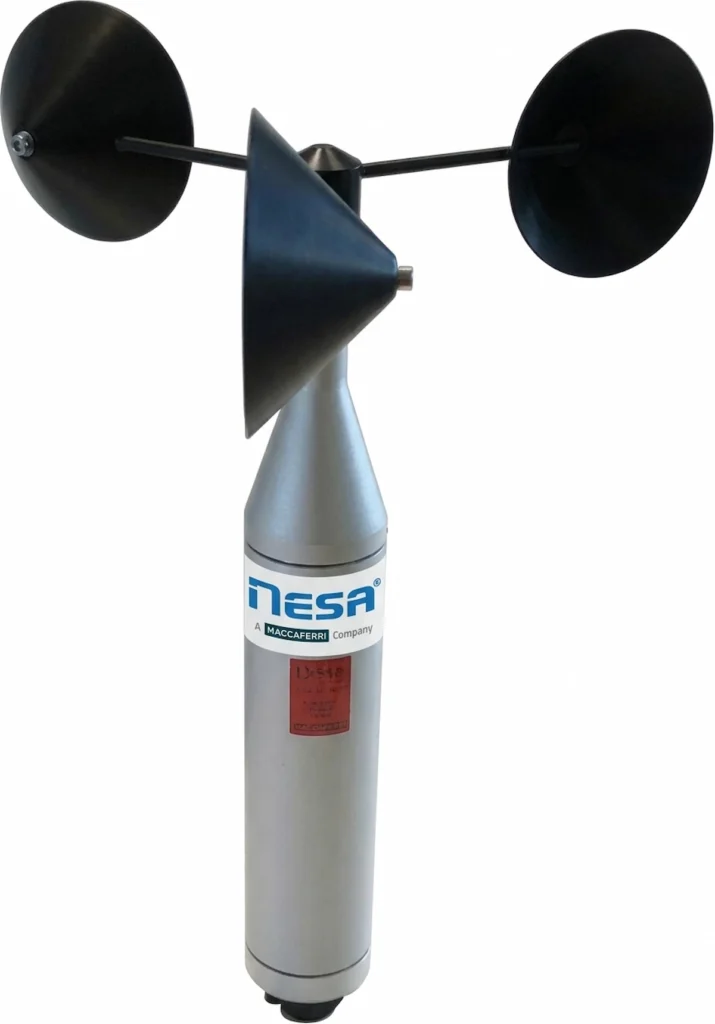 Anemómetro de cazoletas NESA VV1 para medición de velocidad del viento
