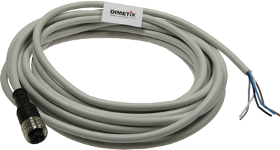 Cable sensor m12 5 metros dimetix conectividad industrial IP65 infalible