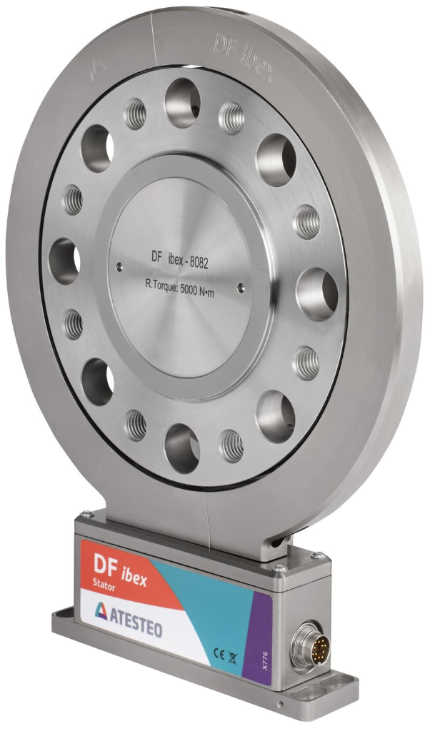 Transductor i sensor de parell torsor inductiu DF Ibex 1 de 500Nm rotatiu a 21000 RPM amb estator d'anell partit industrial