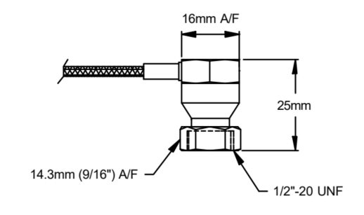 Monitran MTN/1135 Acelerómetro Industrial de Perfil Bajo para Spindles