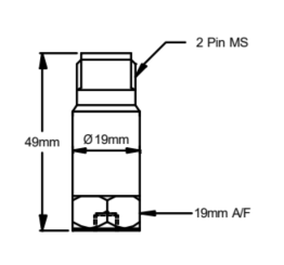 Monitran MTN/1170 Acelerómetro Industrial con Conector Militar y Huella de 19mm