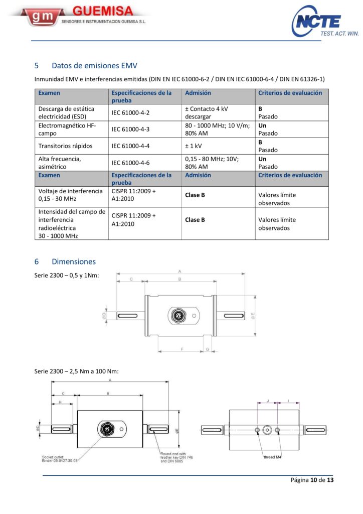 Plano técnico NCTE Serie 2300