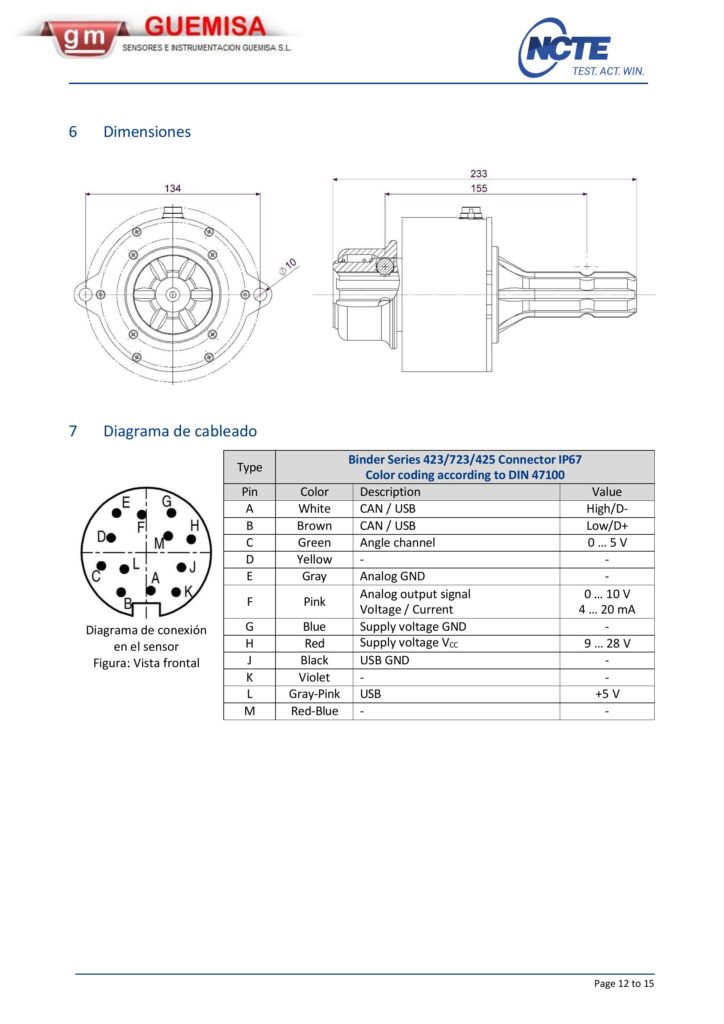 Plano técnico NCTE Serie 7300