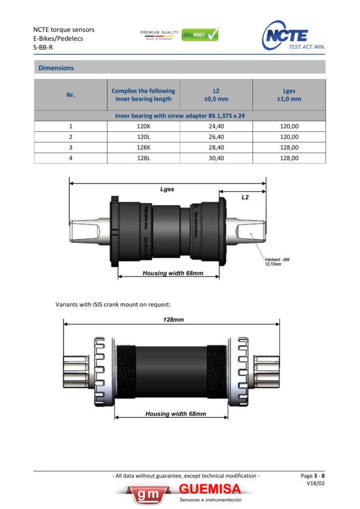 Plano técnico NCTE S-BB-R