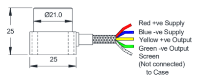 Dimensiones técnicas y esquema de conexión de la serie de acelerómetros DC Monitran MTN/7000.