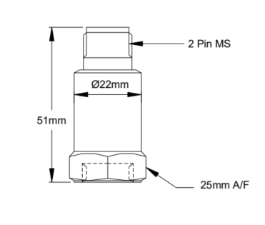 Esquema de dimensiones y conexión técnica del sensor de velocidad Monitran MTN/1600.