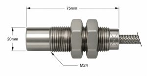 Sensor de desplazamiento industrial Monitran MTN/EP340 con rango de 8.5mm.