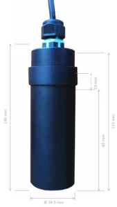 Sensor de turbidez en línea TU8525 de B&C Electronics para aplicaciones de agua potable y tratamiento de aguas conforme ISO 7027.