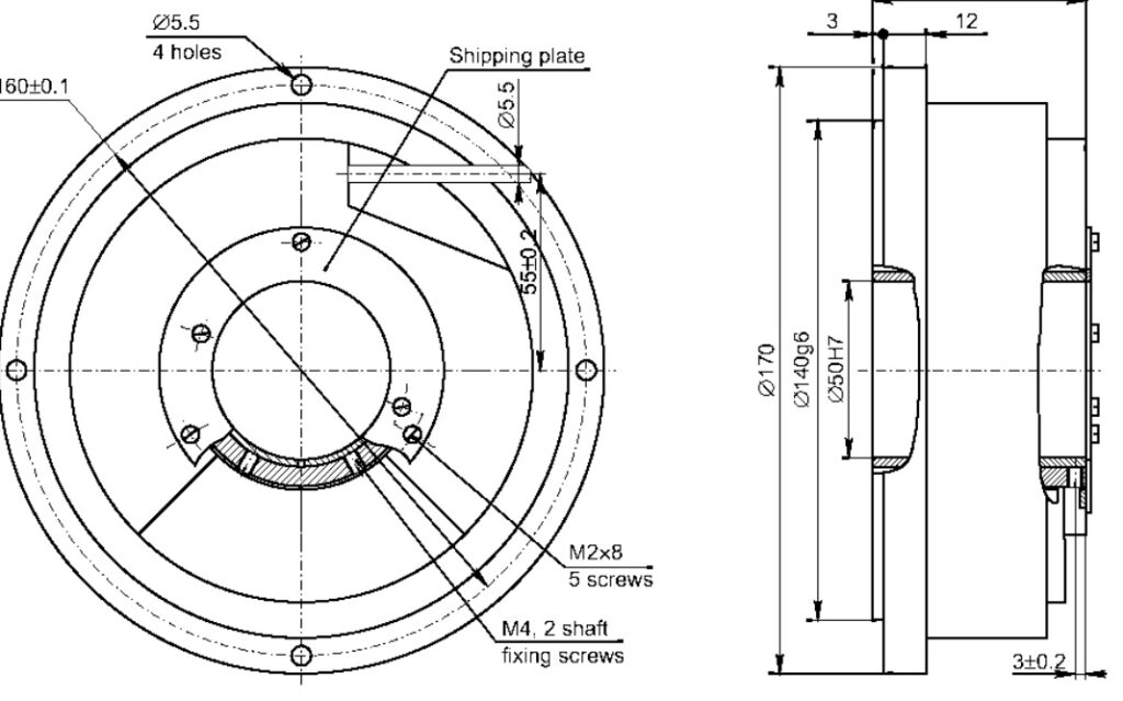 Dimensional plane High Resolution Incremental Encoder I/170CD