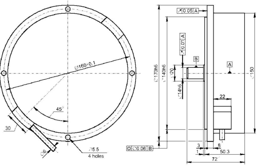 Plano dimensional Encoder Incremental Alta Resolucion I/170D