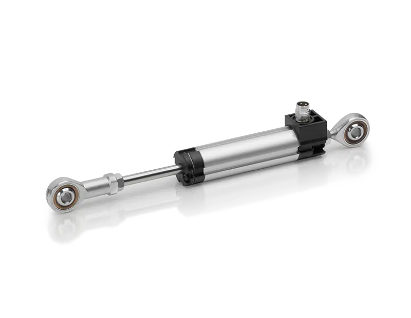 Sensor de desprazamento lineal Novotechnik TEX 415 con articulacións de rótula