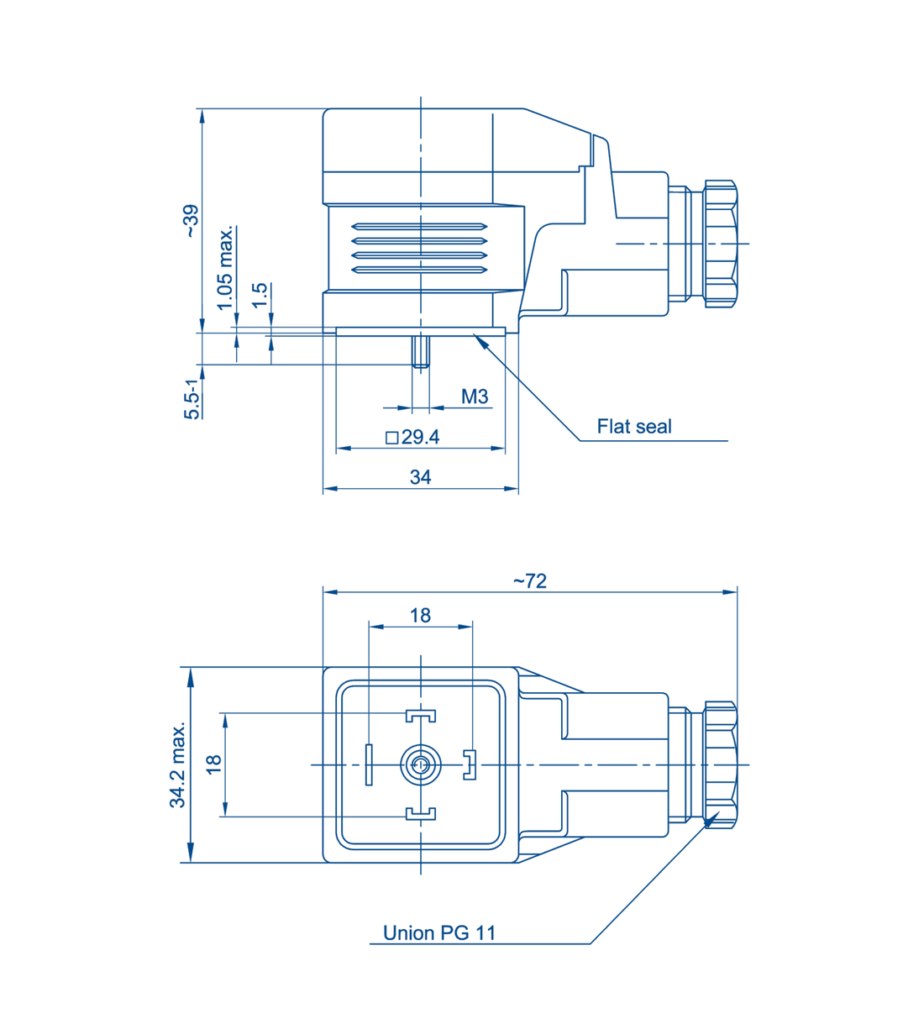 Plano dimensional Acondicionador de señal para LWH y TLH MUW 200/250 Novotechnik