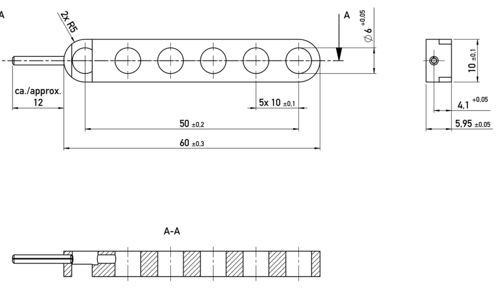Plano dimensional Sensor de ángulo magnético sin contacto RSA-3200 CANopen Novotechnik