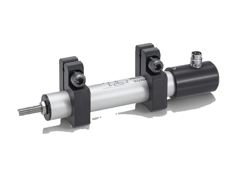 Transductor potenciométrico con abrazaderas de montaje TX2 Novotechnik