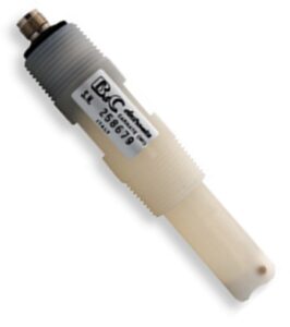 Sensor de pH industrial B&C Electronics SZ1140, com corpo em PVDF, conexão DL e rosca NPT de 3/4".